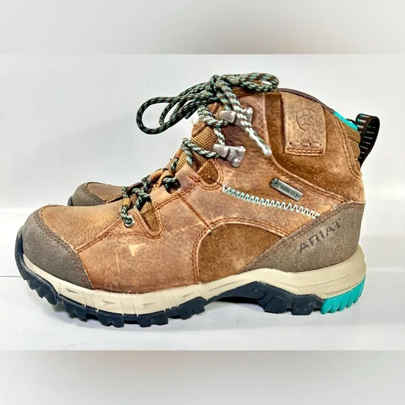 ARIAT Women's Skyline Brown Leather Waterproof Lace Up Hiking Boots Sz 7 B - Picture 4 of 11